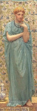  albert canvas - Marigolds female figures Albert Joseph Moore